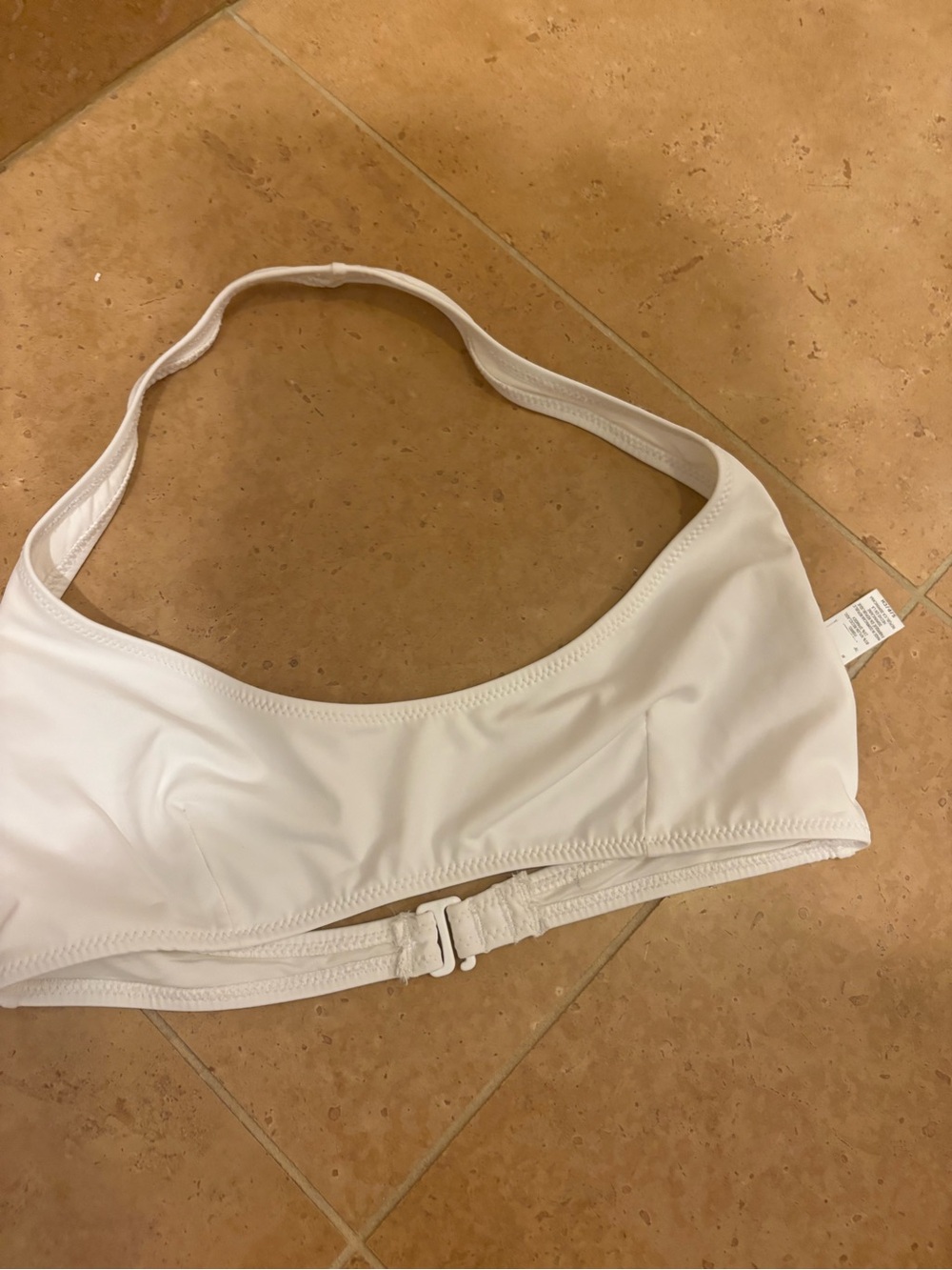 SKIMS White Women’s Scoop Bikini Top - size S; never worn
